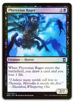 Phyrexian Rager #102 (Foil) (NM) Eternal Masters EMA Magic MTG - Image 1