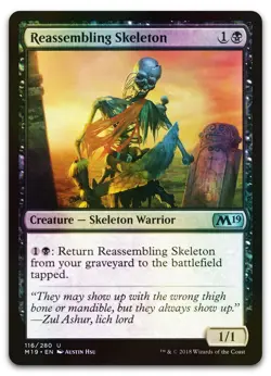 Reassembling Skeleton #116 (Foil) (NM) Core Set 2019 M19 Magic MTG - Image 1