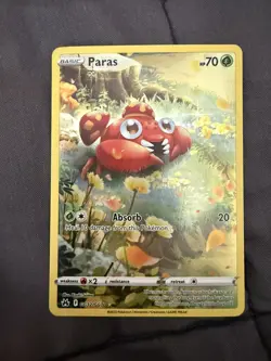 Paras GG32/GG70 Pokemon Card Crown Zenith Galarian Gallery Holo Fast Shipping LP - Image 1