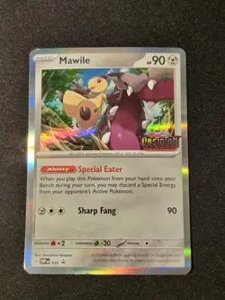 Mawile (Prerelease) 039 Holo Promo Obsidian Flames Stamped Pokemon Near Mint - Image 1