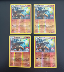 FULL SET 4x-Pokemon Marowak 78/162 1st-2nd-3rd-4th Place League Stamped Promo - Image 1