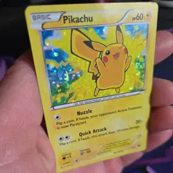 Pokemon Pikachu TCG Holo Foil Card McDonald's Promo 5/12 MP. small crease - Image 5