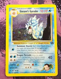 Pokemon: Gym Challenge: Unlimited Holofoil Giovanni's Gyarados: MP Condition - Image 1