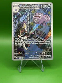 Pokemon Team Rocket's Weezing 199/182 Illustration Rare Destined Rivals - Image 1