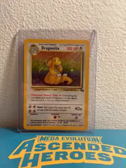 DRAGONITE 1999 POKEMON BASE SET FOSSIL RARE HOLO A 4/62 Q1048 - Image 1
