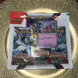Pokemon Scarlet and Violet Paldea Evolved 3 Pack Blister - Tinkatink 2 Pack Lot - Image 3