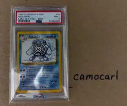 Pokemon Card Game Base Set Unlimited Poliwhirl 38/102 PSA 9 MINT 1999 Vintage - Image 1