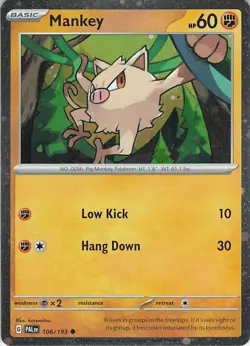 Mankey - (Cosmos Holo) Holo Common Miscellaneous Cards & Products 106/193 NM - Image 1