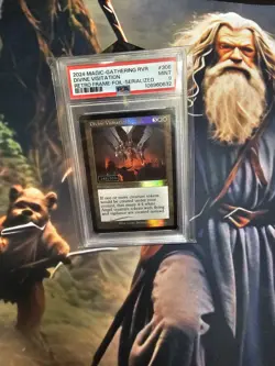 2024 Magic The Gathering Retro Frame Foil Divine Visitation Serilized Psa 9 - Image 1