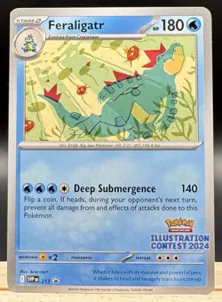 Feraligatr SVP 213 SV Black Star Promo Illustration Contest 2024 Pokemon NM - Image 1