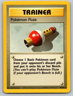 Pokemon Flute 86/102 Uncommon Base Set Unlimited - Image 1