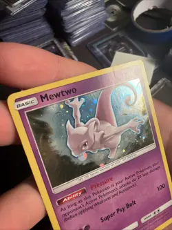Mewtwo Holo Black Star Promo SM77 - Sun and Moon Pokemon TCG With SWIRL - Image 2