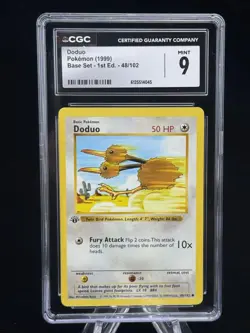 Doduo #48 1st Edition Base Set 1999 Pokemon Game CGC 9 💨 - Image 1