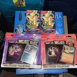 2x Pokemon TCG - Ascended Heroes - Booster Bundles & 2x tech sticker collection - Image 1