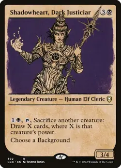 NM Showcase Shadowheart, Dark Justiciar, MTG, Baldur's Gate, Magic, 392 - Image 1