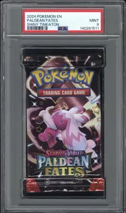 2024 Pokemon Paldean Fates Shiny Tinkaton PSA 9 Mint Foil Booster Pack - Image 1