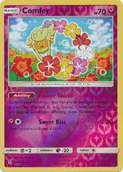 Comfey - 93/145 - Rare Reverse Holo Guardians Rising pokemon - Image 1