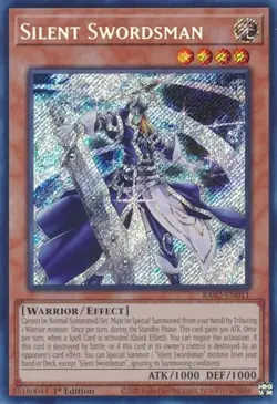 Silent Swordsman RA02-EN011 Secret Rare Yugioh 25th Anniv Rarity Collection II - Image 1