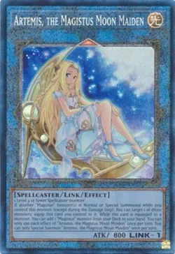 Artemis, the Magistus Moon Maiden RA01-EN049 Prismatic Collector's Rare Yugioh - Image 1