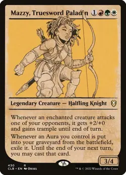 NM Showcase Mazzy, Truesword Paladin, MTG, Baldur's Gate, Magic, 430 - Image 1