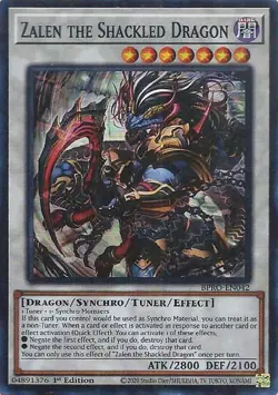 Zalen the Shackled Dragon BPRO-EN042 Super Rare Yugioh Burst Protocol - Image 1