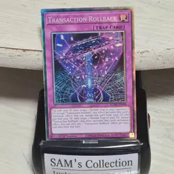 Transaction Rollback MZMI-EN038 Collector Rare Yugioh Maze of Millennia - Image 1