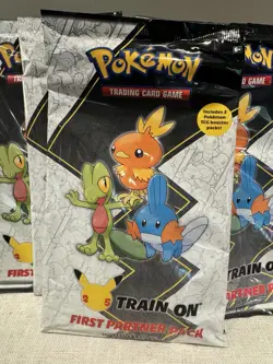 Pokemon TCG First Partner Pack- 2 packs of Train On Hoenn- 3 Cards Oversized - Image 2