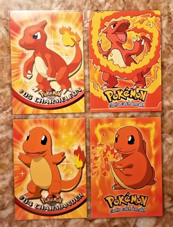 🔥 Charmander and Charmeleon TOPPS Cards 🔥 Lot of 4 Pokemon 1998-1999 LP-NM - Image 1