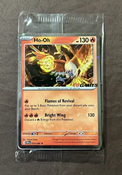 EB Games STAMPED Ho-Oh Promo Card - Sealed - Image 1