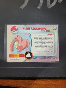 Lickitung #108 Topps Blue Label TV Animation Edition Non Holo Pokemon 1999 NM - Image 2