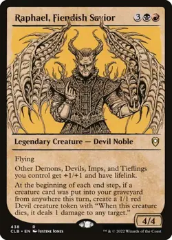 NM Showcase Raphael, Fiendish Savior, MTG, Baldur's Gate, Magic, 438 - Image 1