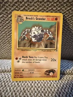Pokemon TCG Brock's Graveler Gym Heroes 40/132 Regular Unlimited Uncommon - Image 1