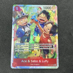 Ace & Sabo & Luffy - One Piece TCG OP13-007 Carrying On His Will SR Foil - Image 2