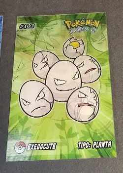 EXEGGCUTE X EXEGGUTOR POKEMON RARE 3D EVOLUTION CCG HOLO CARD - Image 1