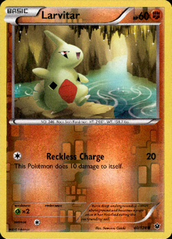 Larvitar 40/124 Reverse Holo | Fates Collide | Pokemon Card - Image 1
