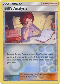 Bill's Analysis 51/68 Reverse Holo | Hidden Fates | Pokemon Card - Image 1