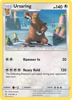 Ursaring 172/236 Rare | Cosmic Eclipse | Pokemon Card - Image 1
