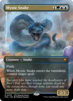 Mystic Snake (Borderless) [Outlaws of Thunder Junction Special Guests] Near Mint - Image 1