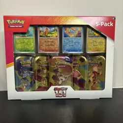 NEW Pokemon TCG Scarlet & Violet 151 Mini Tins 5-Pack Costco Exclusive - Image 1