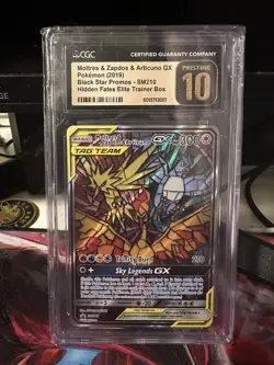 Moltres & Zapdos & Articuno GX (2019) Black Star Promo CGC Pristine 10 Pokemon - Image 1