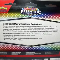 Pokemon TCG Prismatic Evolutions Glaceon Tech Sticker Collection Sealed - Image 5