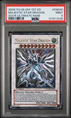 2009 YU-GI-OH! SOVR-STARDUST OVERDRIVE #EN040 MAJESTIC STAR DRAGON PSA 9 - Image 1