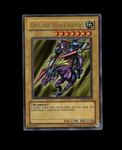 Yu-Gi-Oh! GAIA THE FIERCE KNIGHT HOLO LOB-EN006! LP - Image 1