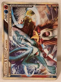 Suicune & Entei Legend (Top) Unleashed #94/95 Holo Pokemon Card - Image 1