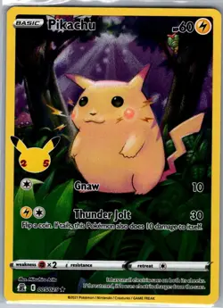 Pikachu 005/025 Celebrations - Pokemon Card - NM - Image 1