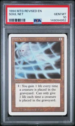1994 MAGIC THE GATHERING REVISED EDITION SOUL NET PSA 10 - Image 1