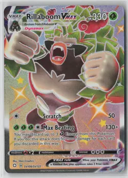 Rillaboom VMAX SV106/SV122 Holo VMAX Rare Shining Fates Shiny Vault Near Mint - Image 1