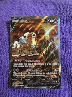 Pokemon TCG Entei v Crown Zenith: Galarian Gallery GG36/GG70 Holo Ultra Rare - Image 1