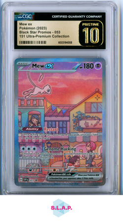 MEW EX BLACK STR PRMS SC&VI 151 ULTRA-PREM COLL HOLO 053 POKEMON CGC PRISTINE 10 - Image 1