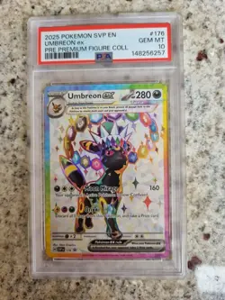 Pokemon TCG Umbreon EX Prismatic Evolutions Promo 176 PSA 10 - Image 4